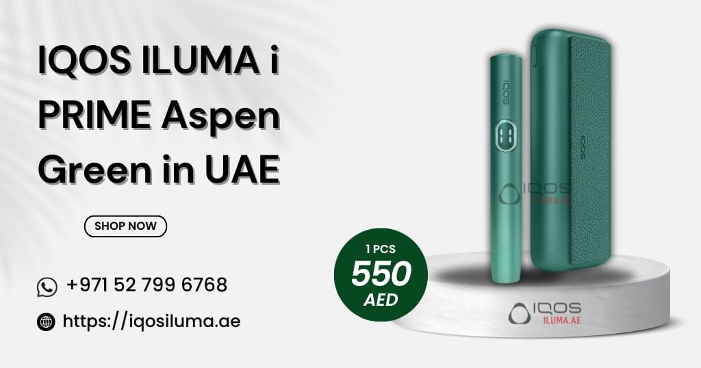 Experience Future Smoking with IQOS ILUMA i PRIME Aspen Green in Dubai