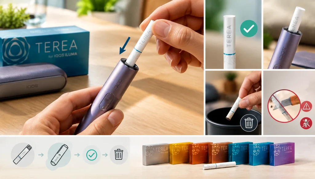 How do you insert TEREA into IQOS ILUMA?